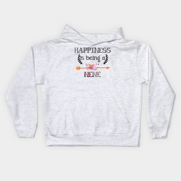 Happiness is being Nene floral gift Kids Hoodie by DoorTees